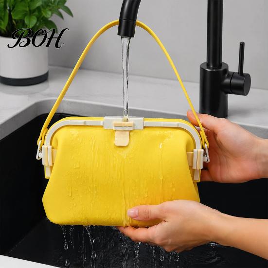 Waterproof Silicone Swimming Bag Swim with Leak-proof Clip, 4000ml Large Capacity Beach Foldable Crossbody Bag, Tote for Surfing And Travel