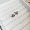 Серебряная игла, покрытие из настоящего золота, металлические геометрические серьги-гвоздики, серьги в стиле темпераментный холодный ветер, легкая роскошь, летние высококлассные серьги