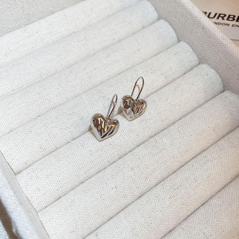 Серебряная игла, покрытие из настоящего золота, металлические геометрические серьги-гвоздики, серьги в стиле темпераментный холодный ветер, легкая роскошь, летние высококлассные серьги