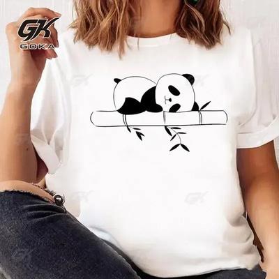 Женская футболка с 3D-принтом Panda New Love Trend, графические футболки, женские топы с мультяшным принтом, женская модная одежда, унисекс, винтажные футболки