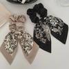 French Retro Satin Bow Hair Ring for Women