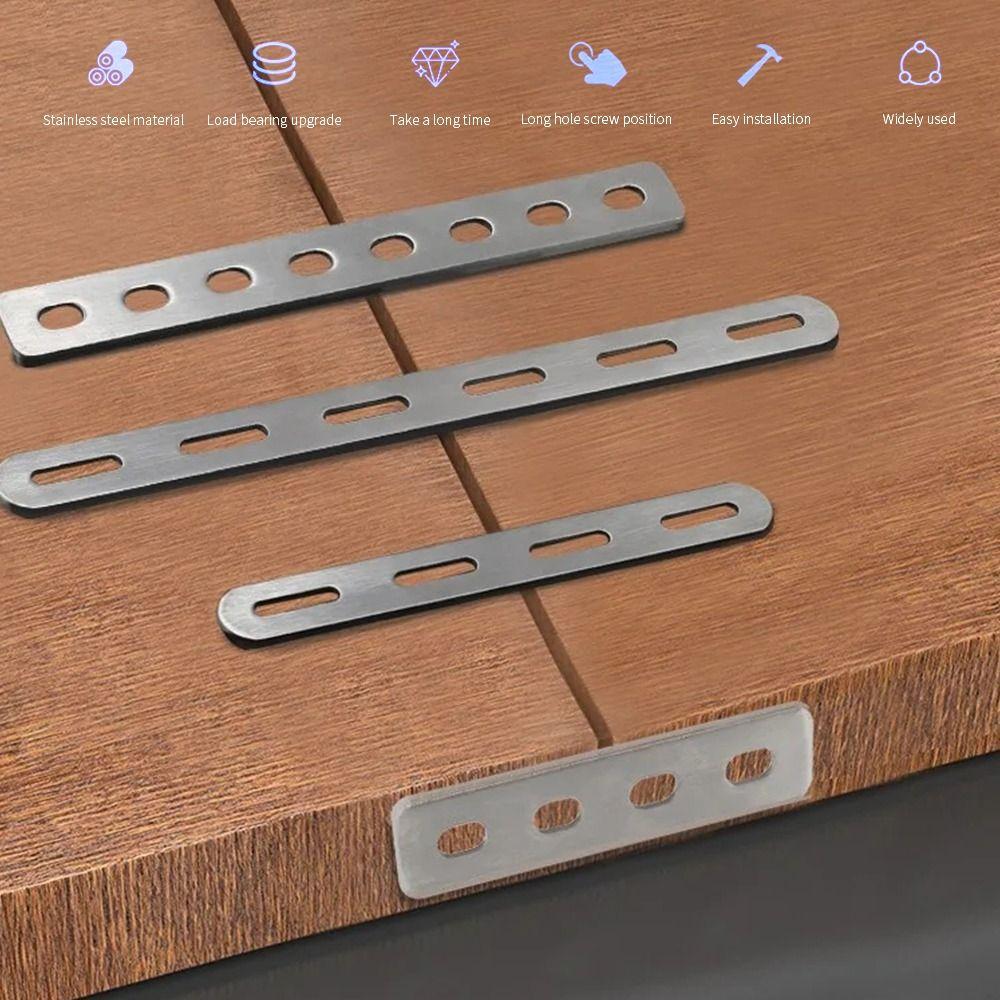 1Pcs Stainless Steel Connection Plate Straight Brace Corner Bracket New Fixing Connector