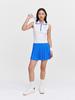 SERGIO TACCHINI W Resort Платье без рукавов с принтом, плиссировкой и молнией на половину воротника (Темно-синий)