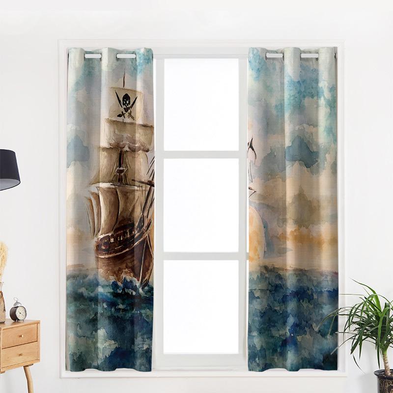 Пиратский корабль, оконные шторы для гостиной, декоративные предметы, товары для дома для гостиной