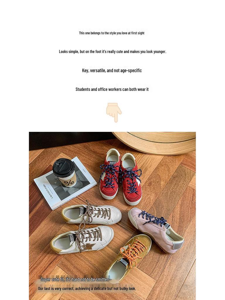 Women's Retro German Trainer: 2025 Genuine Leather Distressed Sneakers with Star, Mandarin Duck Stripe, Flat Bottom, Casual Skate Style