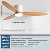 Скандинавский потолочный вентилятор, лампа с беспроводной тонировкой, потолочный вентилятор из массива дерева, лампа для столовой, гостиной, простая люстра с электрическим вентилятором с переменным диапазоном частот