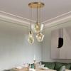 Nordic Modern Minimalist Glass Chandelier Coffee Shop, Restaurant Decoration, Electroplating Creative Bar Table Pendant Light