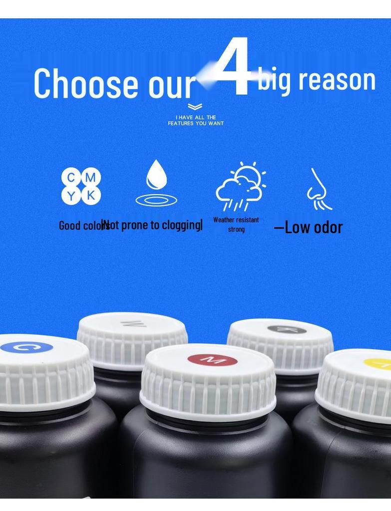 UV Waterproof Ink for Ricoh G5/6 Printheads - Compatible with Ricoh, Seiko, Konica