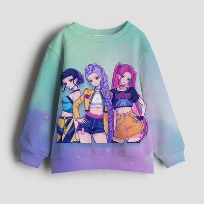 Kpop Истребительницы демонов Толстовка Руми Мира Зои Милые худи Детский весенне-осенний пуловер Детская одежда с длинными рукавами Подарок