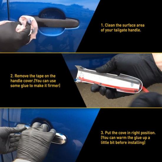 For Jeep Wrangler JK 2007-2018 Car Door Handle Cover Molding Trim Accessories US