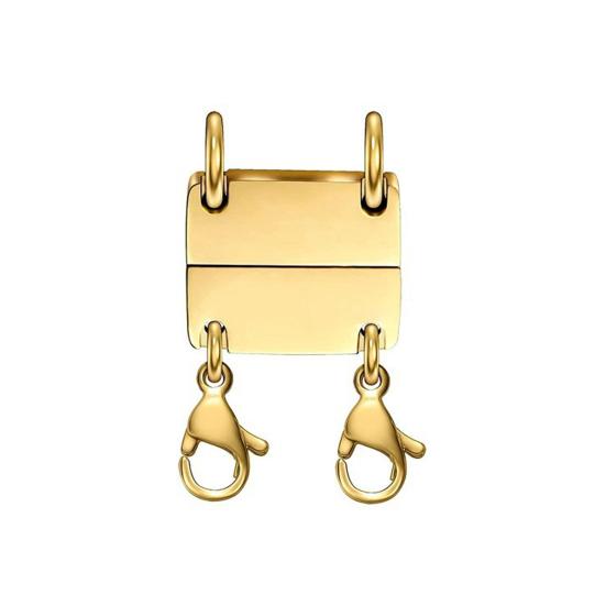 Многослойная застежка для ожерелья, магнитный разделитель для ожерелья, женский, золотистого и серебристого цвета, для нескольких ювелирных изделий, застежка для многослойного ожерелья