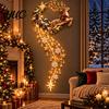 Holiday Home Decor Gifts Christmas Wall Light Hanging Ornament for Party Decor, Decorative LED Acrylic Festive Art Sconce Living Room and Bedroom,