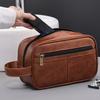 Деловая дорожная портативная мужская косметичка Модная ретро кожаная утолщенная косметичка Сумка