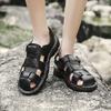 Genuine Leather Sandals Summer Mens Casual Shoes Outdoor Non-Slip Sandals for Men Beach Shoes Lightweight Shoes Plus Size 38-48