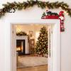 Holiday Party Room Supplies Christmas Wooden Door Corner Decor, Festive Gnome/Gingerbread House/Letter Frame Sign, No Ornament Drill Topper