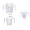 Plastic Transparent Graduated Measures Cup Household Kitchen Baking Measuring Tool Set Handle Design Cups Baking Cold Water Kettle Beaker