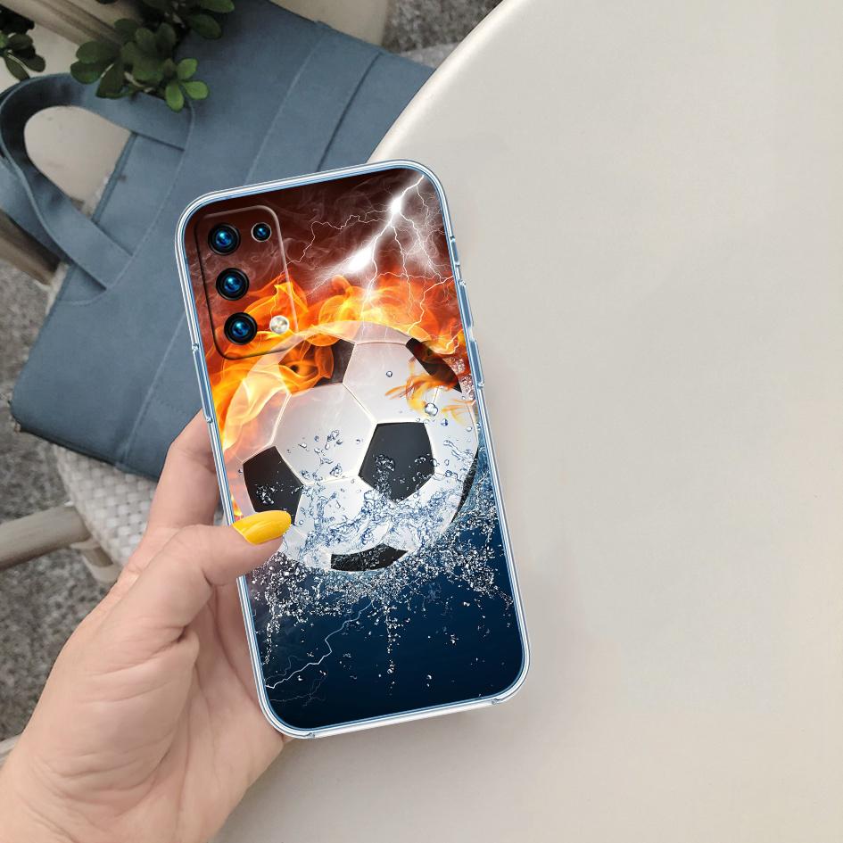 Прозрачный чехол для телефона с футбольным мячом для Motorola Moto Edge 20 30 40 50 S30 Fusion Ultra Pro Neo Lite + G200 G23