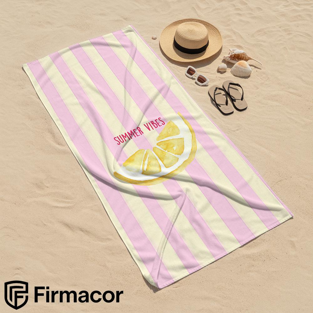 Summer Quote Stripes Microfiber Beach Towel Quick Dry Sand Free Oversized Soft Absorbent Bath Towel for Swimming Pool Travel Gym