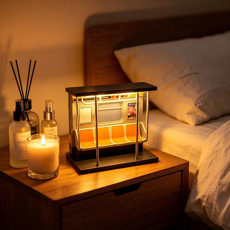 NYC Subway Train Lamp, Cozy Night Light, 3D Printed Subway Train Lamp, Ambient LED Night Light For Home Office Decor