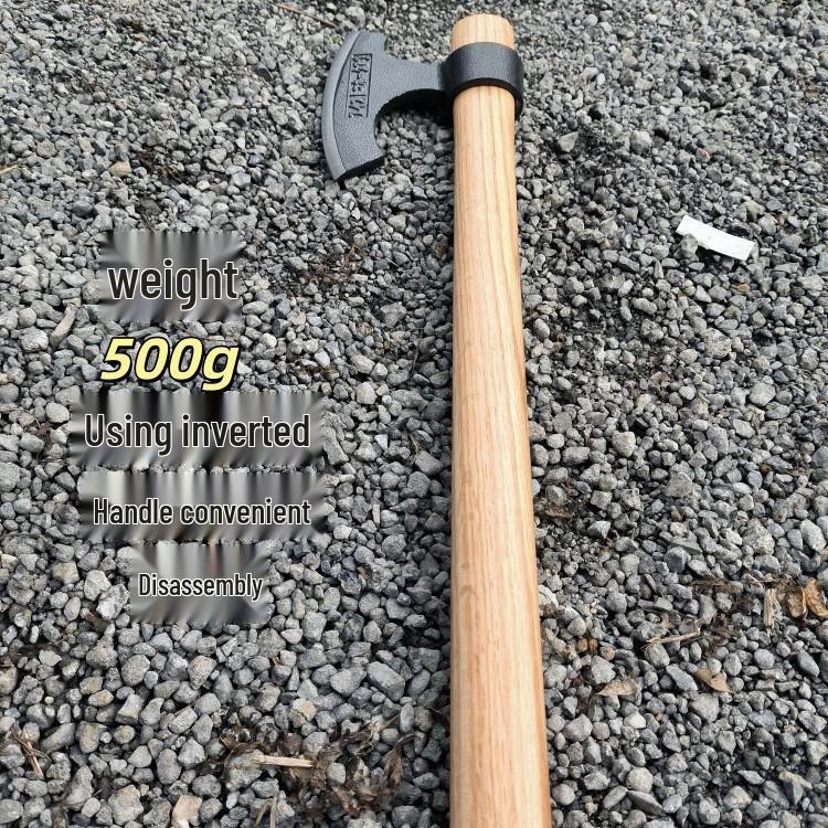 High Manganese Steel Viking Chopping Axe, Long-Handle Wood and Bone Splitter for Outdoor Woodworking.