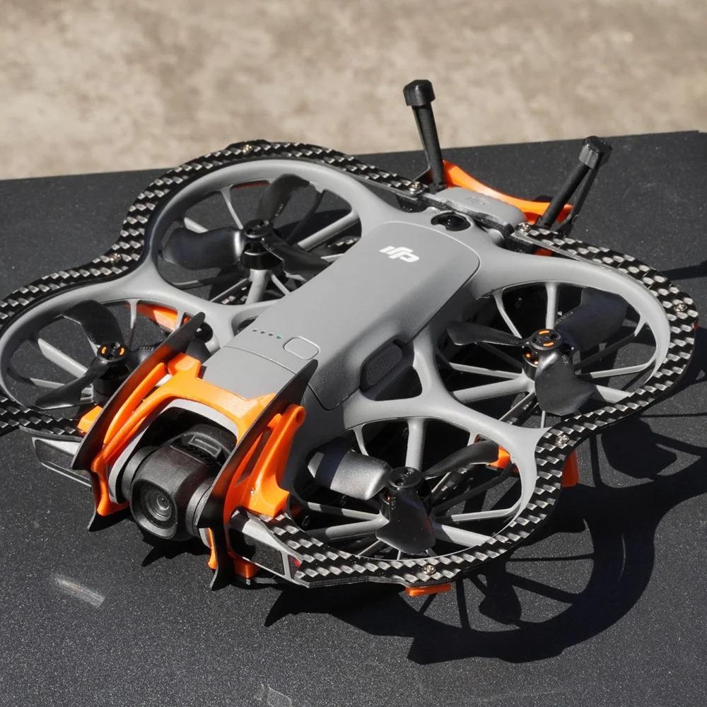 360° Углеродное волокно Полная защита Усиленная броня для дрона DJI Neo 2 Защитное кольцо-бампер Защитный стержень Аксессуары для дрона