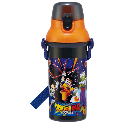 Skater Children's Water Bottle, 480ml, Direct Drinking, Plastic, One-Touch Operation, Dishwasher Safe, Made in Japan, Dragon Ball DAIMA Design, Boys,