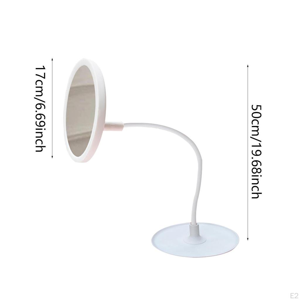 LED Desktop Makeup Mirror Storage for Cosmetics Rotatable Vanity