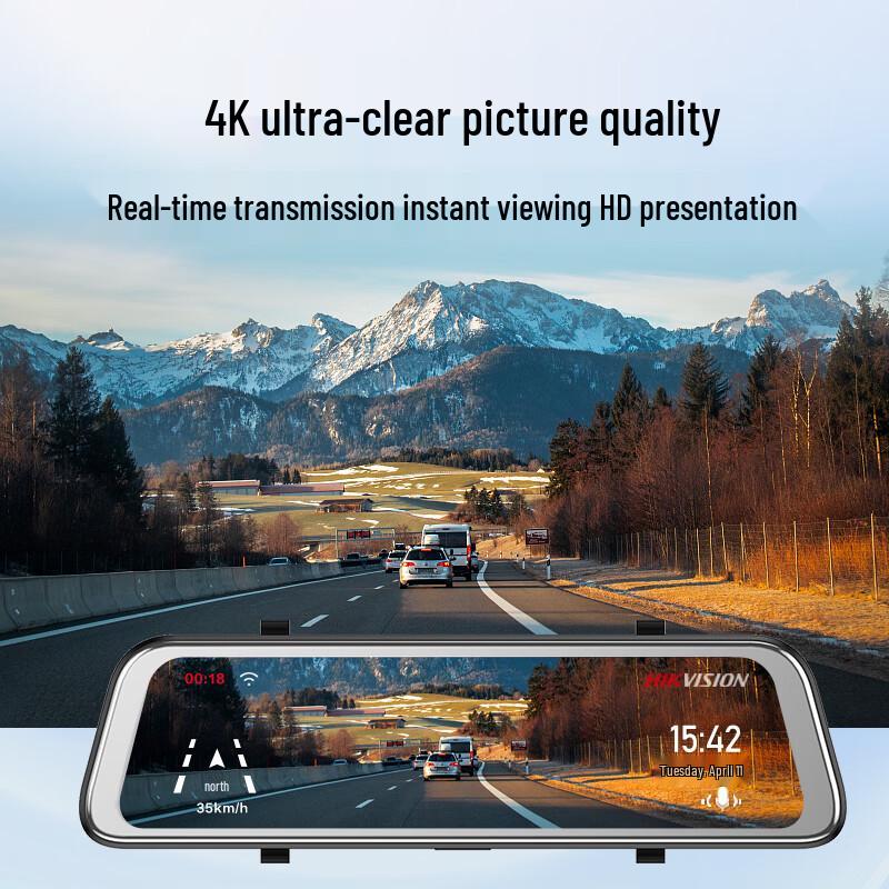 HIKVISION N6Pro 4K Двойная запись Стриминг Зеркало заднего вида Видеорегистратор
