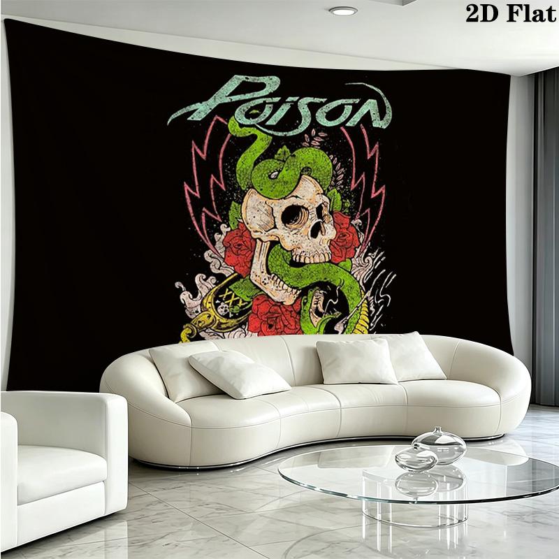 Poison Wall Tapestry Aesthetic Wall Hanging Printed Fabric Blanket Decorative Tapestries for Bedroom Living Room Home Decor