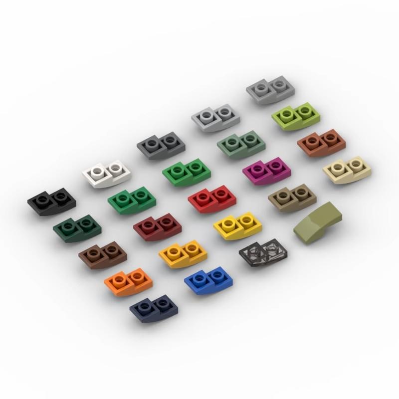 20 шт. Детали для сборки MOC 24201 Скат изогнутый 2 x 1 Перевернутый Строительные блоки DIY Модель Образовательная Высокотехнологичная Запасная Мозговая игрушка