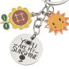 Sun Motto Keychain Pendant Charm Stainless Steel Keychain With Inspirational Sun Design For Daily Use And Gift Giving