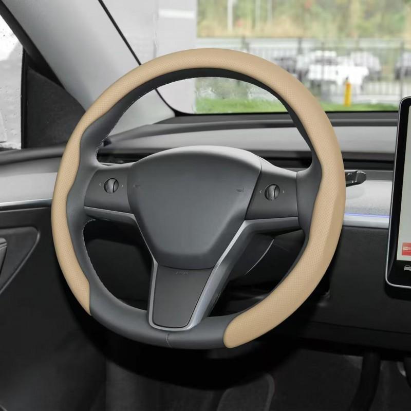 Universal 5D Steering Wheel Cover Nappa Leather Anti-Slip Sweatproof Durable 38cm Car