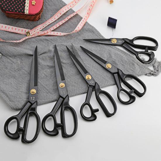 High Carbon Steel Tailor Scissors Sharp Blade Metal Fabric Scissors Multipurpose Dressmaker Sewing Embroidery Faux Leather Craft Cutting Shears