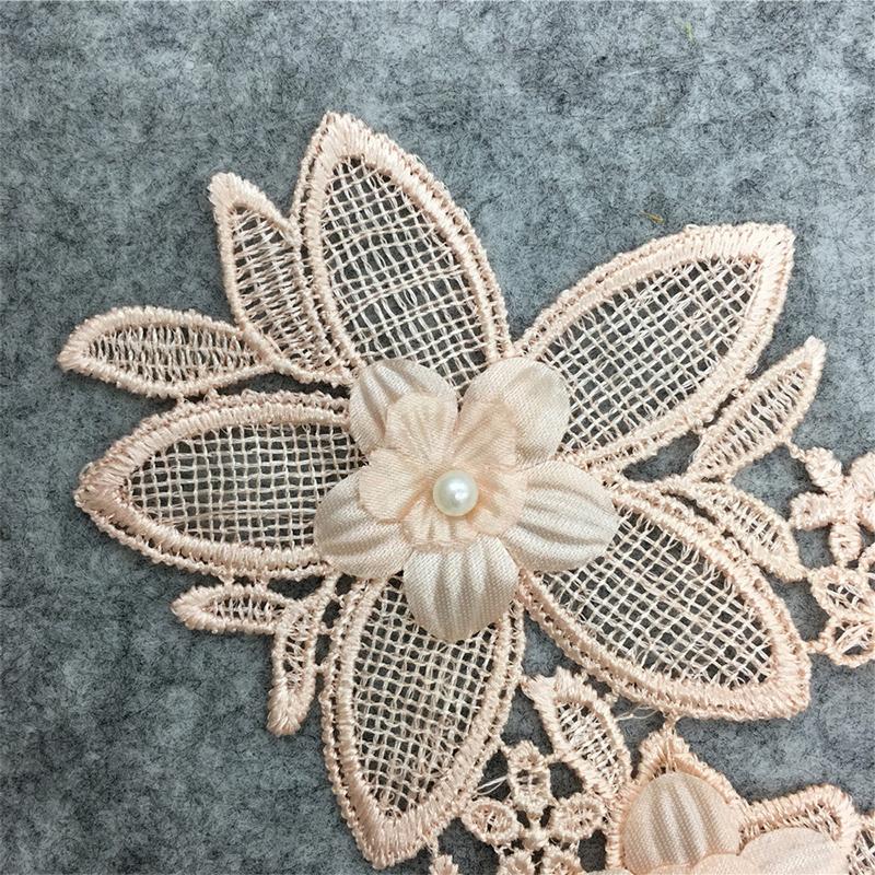 Вышитый цветок DIY патч аппликация жемчуг аксессуары для одежды декор кружева швейные принадлежности
