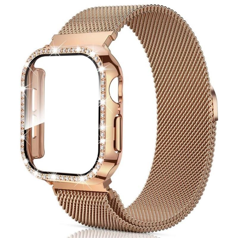 2-в-1 Миланская петля+ чехол Для Redmi Watch 6 5 4 3Active 3Lite алмазная крышка+ремешок Для Redmi Watch 3Active