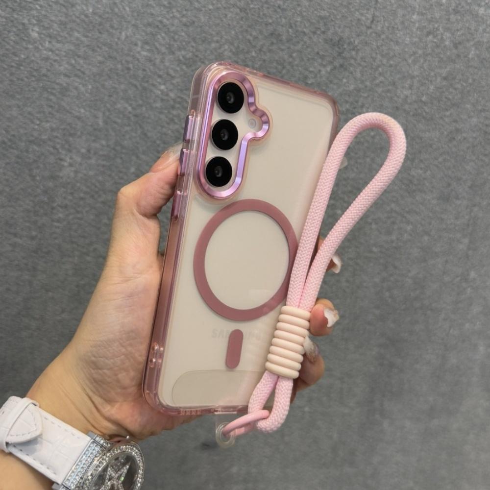 Wrist Strap Lanyard for Magsafe Case for Samsung S25 Ultra S24 FE S25 Plus S23 FE S24 Ultra Transparent Magnetic Acrylic Cover