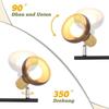 Plafonnier rétro NETTLIFE - 6 spots E14 orientables, design en bois et métal noir, idéal pour le salon, le couloir et la chambre