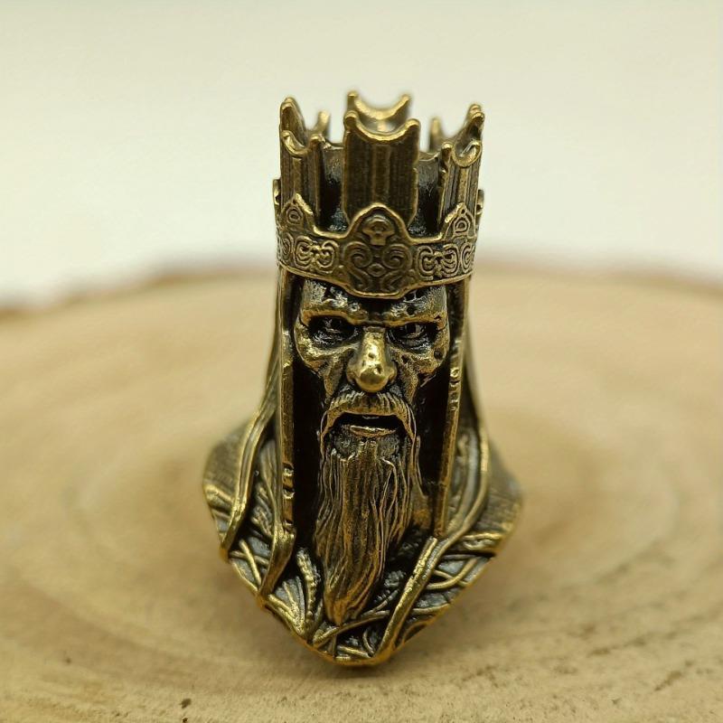 Король-скелет Латунные бусины для ножа EDC DIY Плетеный браслет из паракорда Брелок Подвески Скульптура головы Инструмент для улицы Подвески