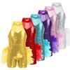 Children Girls Jazz Latin Dance Costume Sleeveless Sequins Stage Performance Costume Ballet Dance Wear