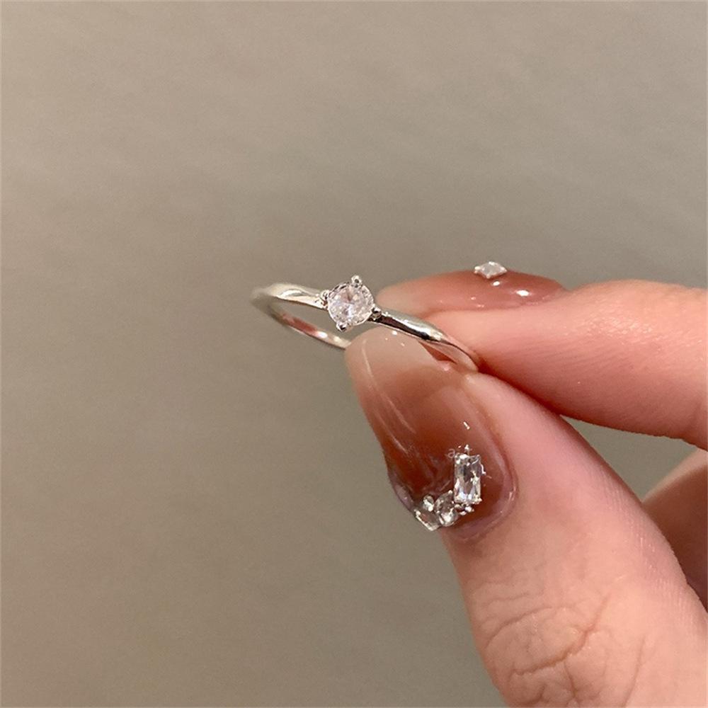 Кольцо Li Luo из стерлингового серебра S925 с открытым дизайном - Женское элегантное, нетускнеющее