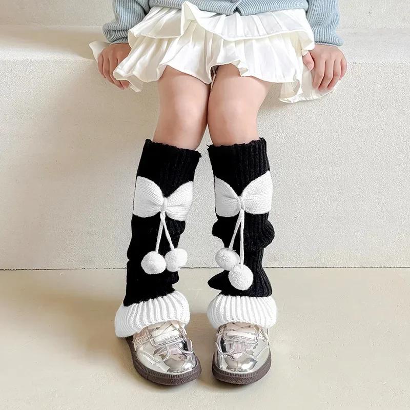 1 Pair Korean Fashion Bow Loose Sock for Kids Girl Lolita Bow Leg Warmers for Children Spring Autumn Soft Cotton School Sock