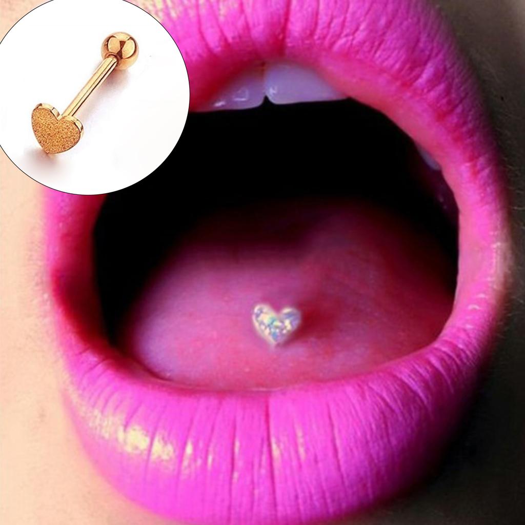 Tongue Surgical Steel Heart Barbell Body Piercing Body Labret Pin Nipple Nail Ear Piercings Stud Lip Piercing
