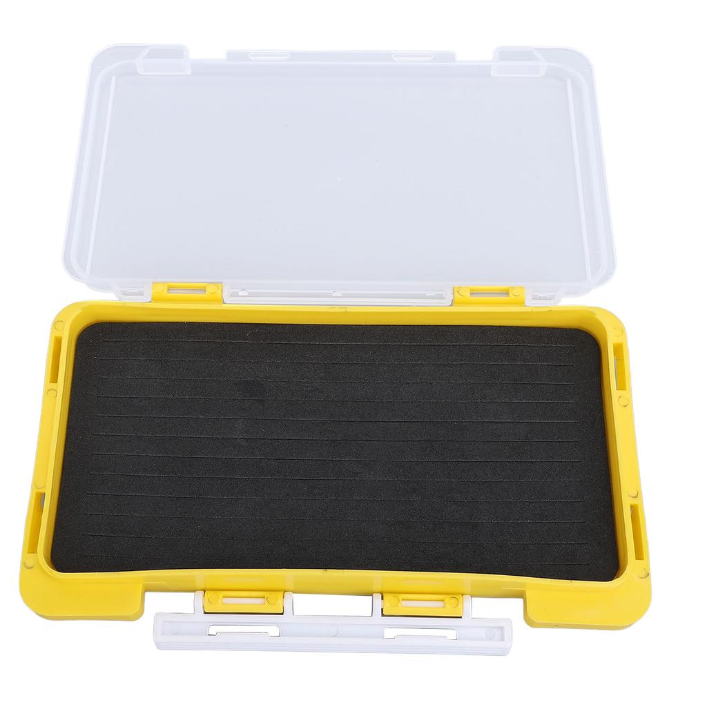 Коробка для джигов Водонепроницаемая Пластиковая Тонкая Вставка из пены Органайзер для хранения рыболовных крючков Желтая для ловли на приманку