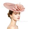 European and American women's big hat horse racing festival party exaggerated big brim top hat retro imitation hemp top hat headdress