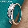 925 Sterling Silver Rhombus Zircon 7 8 9 10 Ring For Women Fashion Wedding Engagement Party Charm Jewelry