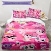 3pcs My Little Pony2 Cover Set - Personalized Name, HD Printed Bedding with 1 Cover and 2 Pillowcases - Perfect for Home Decor, Easy Care