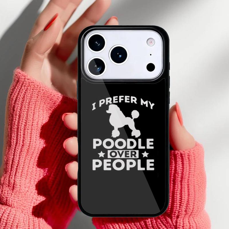 Забавный дизайн пуделя Жизнь лучше с пуделем Чехол для телефона iPhone 17 16 15 14 13 Pro Max Задняя крышка для 12 11 Pro Coque