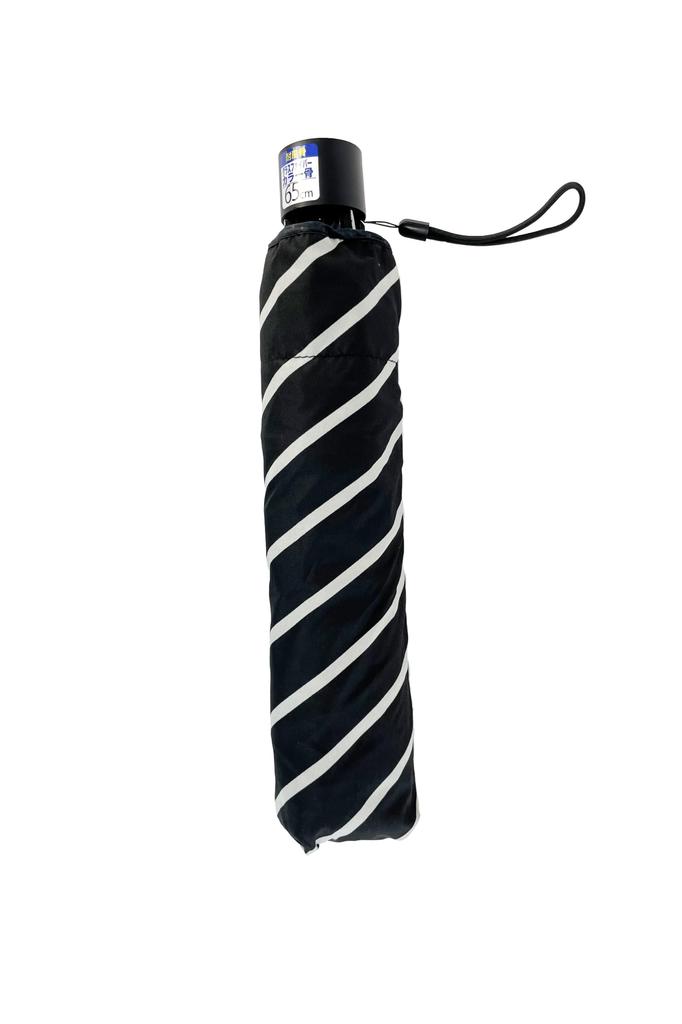 Rose Sangyo 65cm Blue Rib Mini Folding 61654901 Umbrella, Bias, Black,