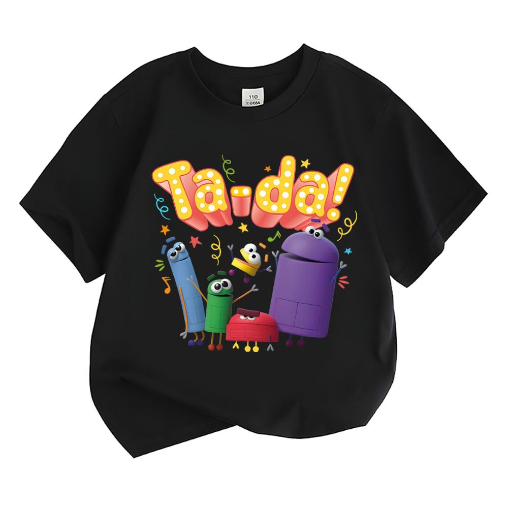 Футболка Storybots Кавайные для Мальчиков Девочек Детская Одежда Топы Короткий Рукав Спортивная Мода Уличная Манга/Комикс Футболки