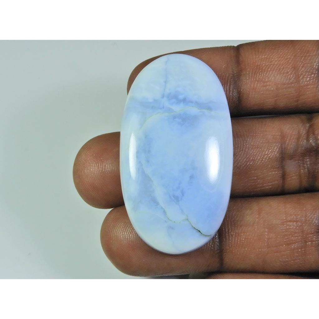 BRILLIANT!! 24X43X08MM Natural Blue Opal Oval Cabochon Loose Gemstone 65Cts. ET-195